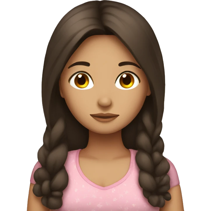 Brunette girl sleeping emoji
