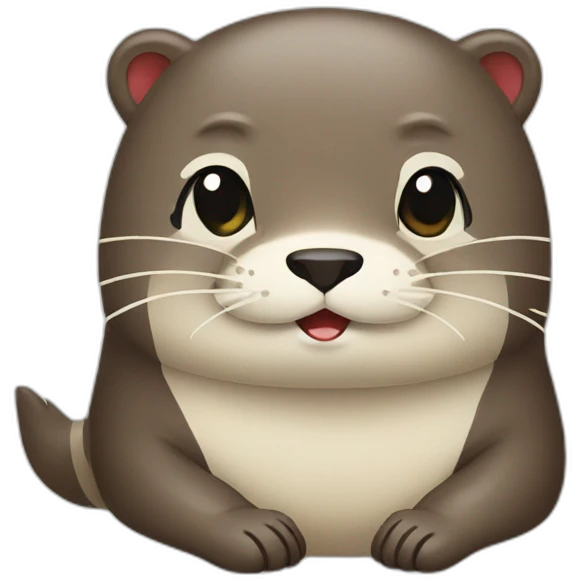 Sushi otter emoji