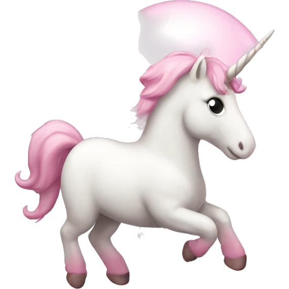 Light pink unicorn balloon  emoji