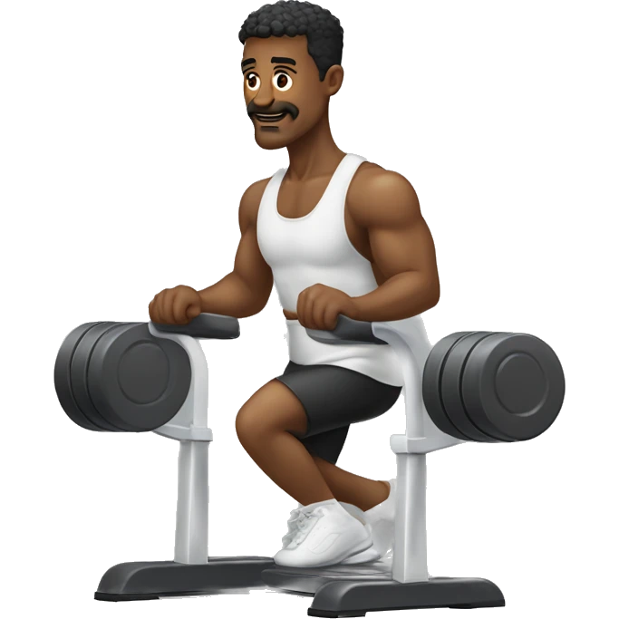 caiesthenic, a man do excerise on parallettes emoji
