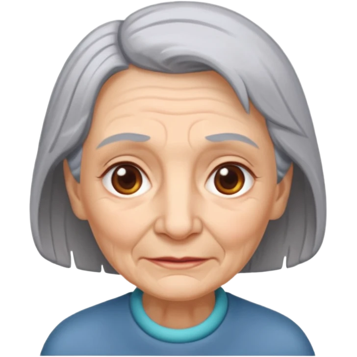 grey hair old woman emoji