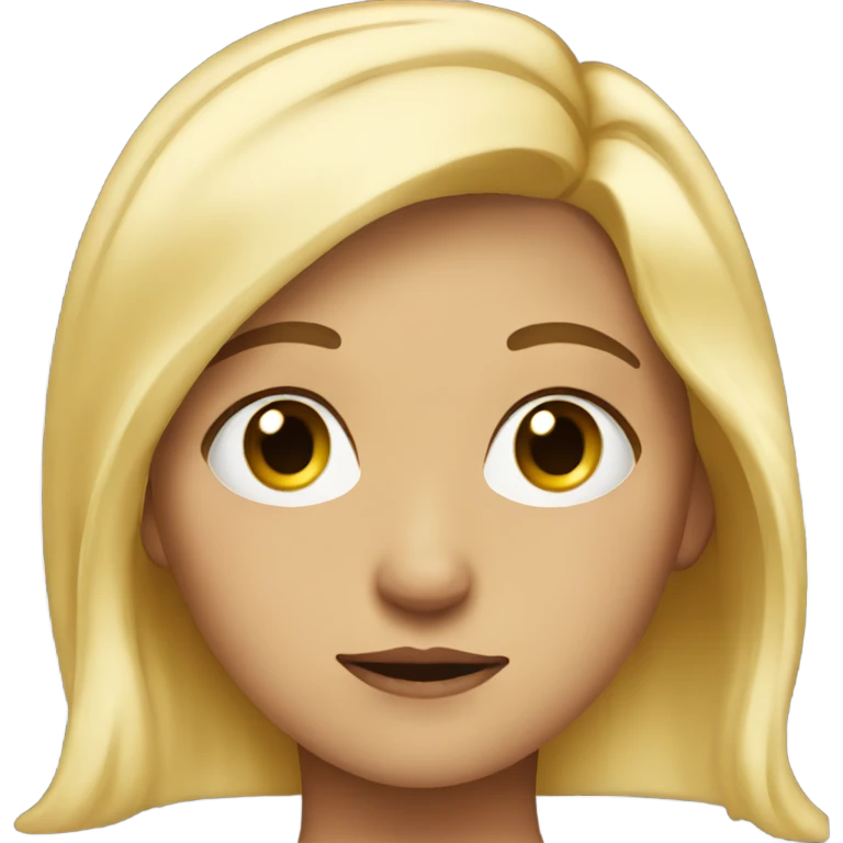 girl with blond hair giving a very big side eye  emoji