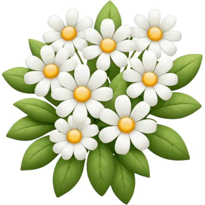 White flowers emoji