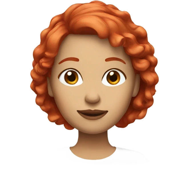 Lady Red hair  emoji