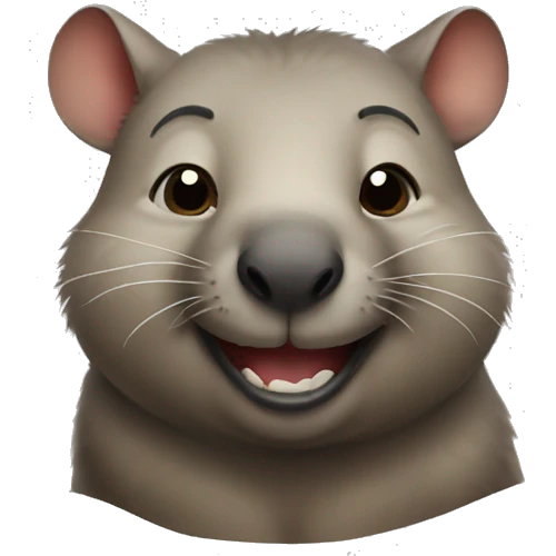 Wombat smiling emoji