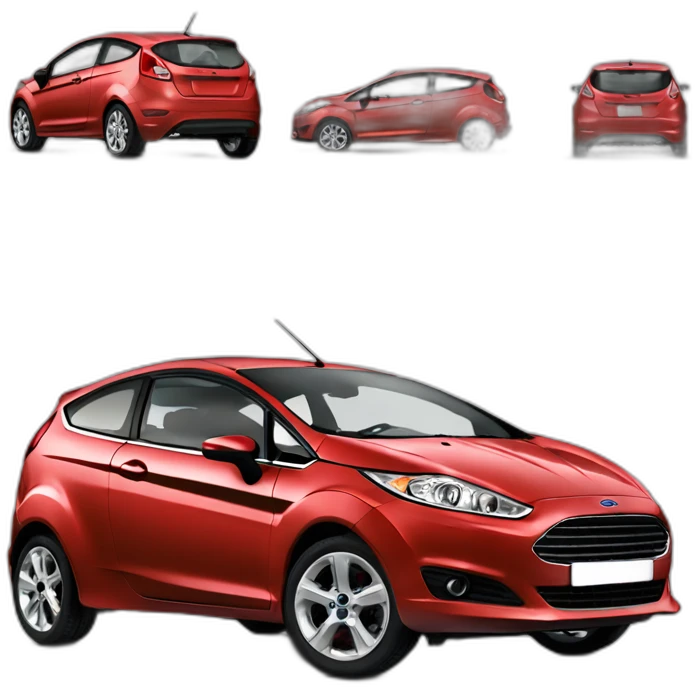Ford fiesta 2010 red 3 door emoji