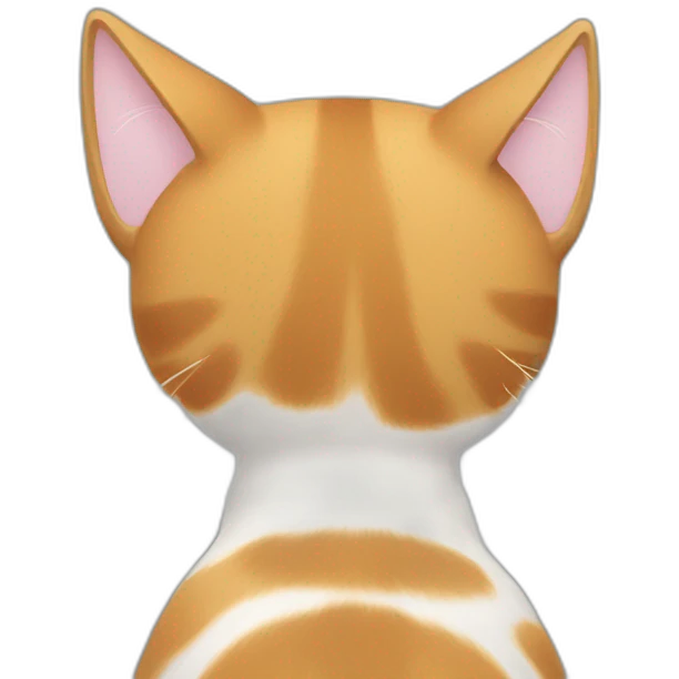 back view cat emoji