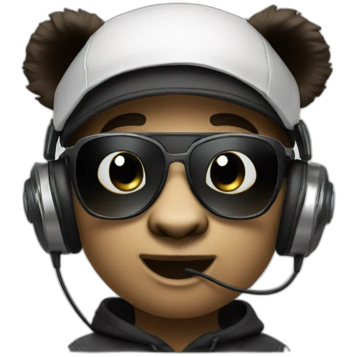 DJ panda emoji
