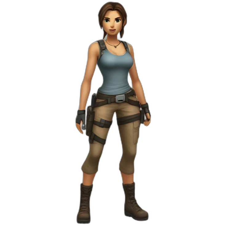 lara croft fullbody emoji