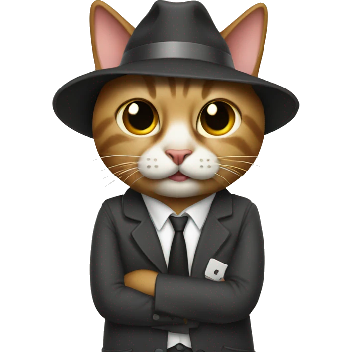 cat dressed as a film director emoji