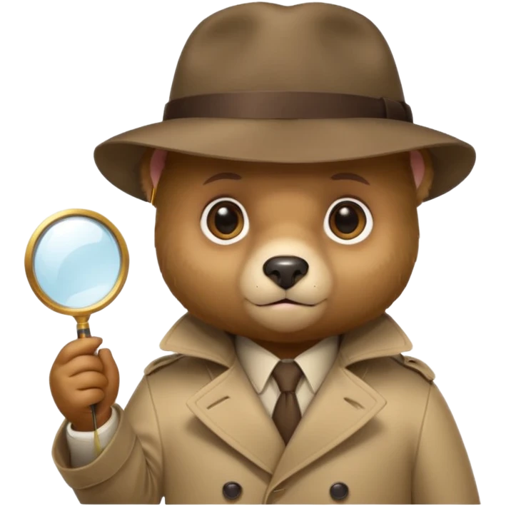 bear baby detective emoji