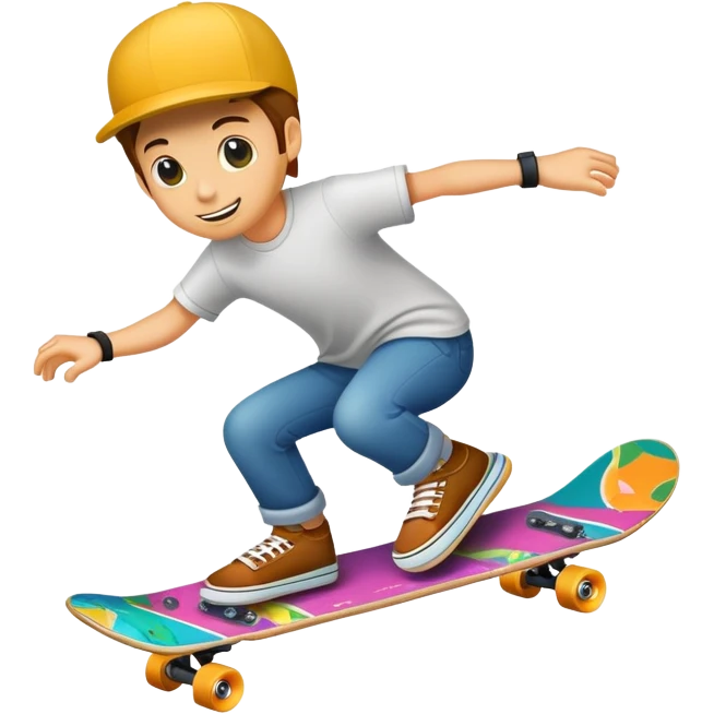 money bill riding a skateboard emoji