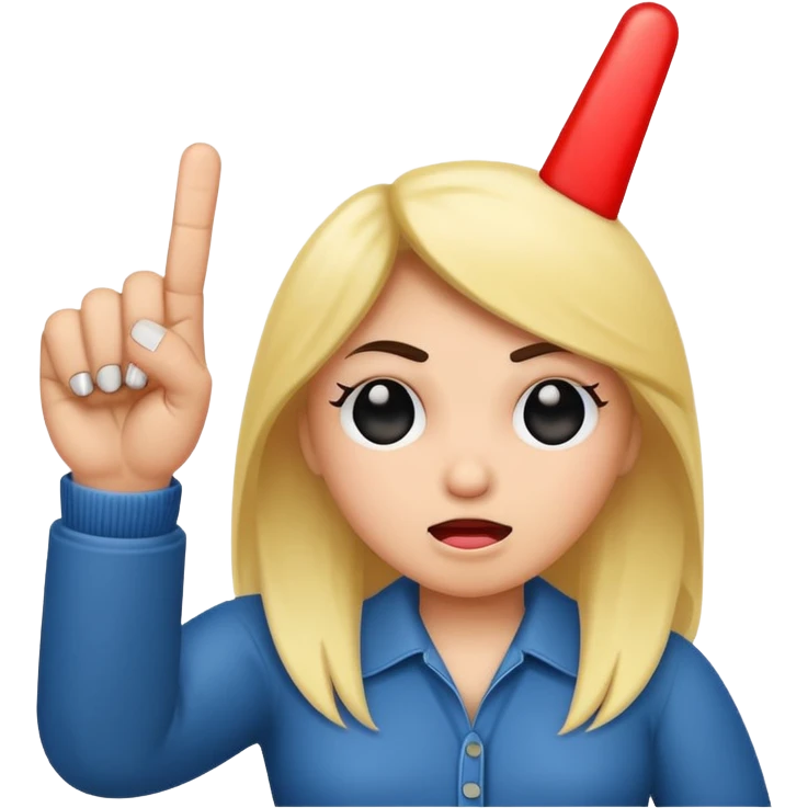 A baddie showing middle finger  emoji