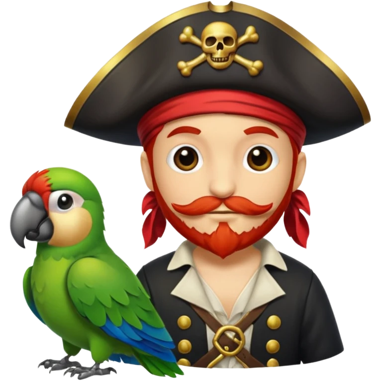 pirate and parrot emoji