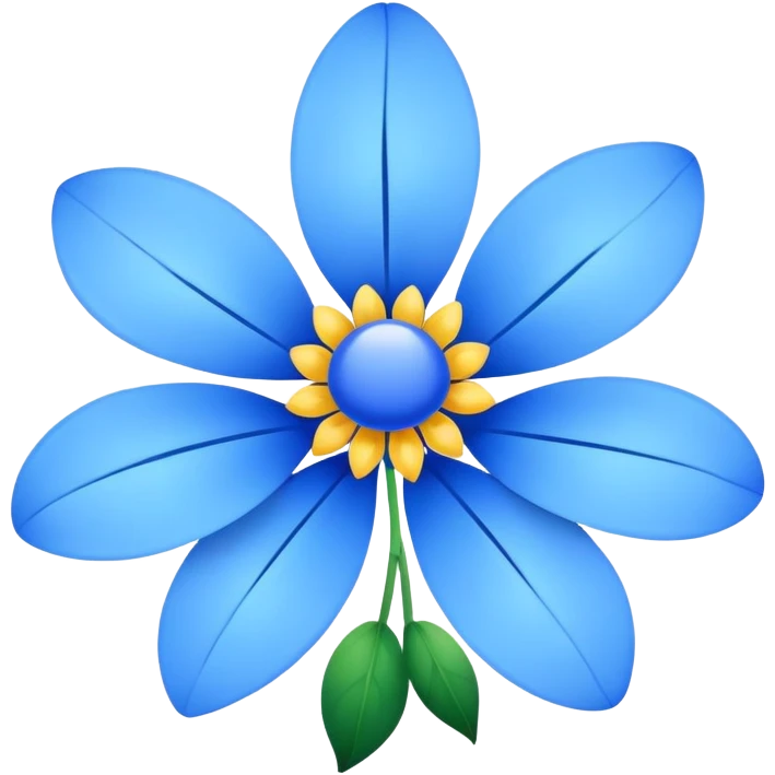 blue flower emoji