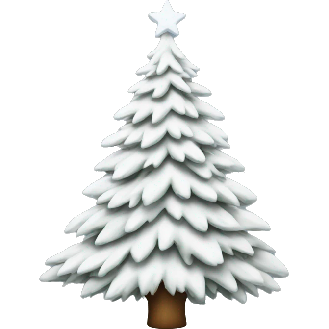white christmas tree emoji