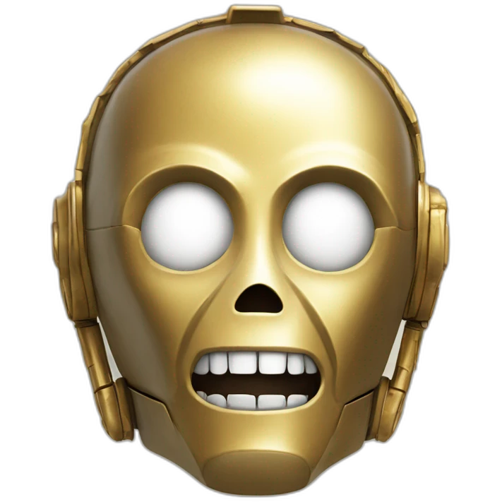 c3po with human teeth emoji