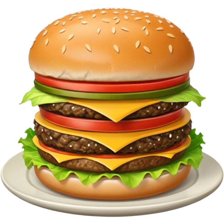 Draw a hamburger on a plate using a downward-facing camera, ensuring the object remains stationary without rotation or tilt. emoji