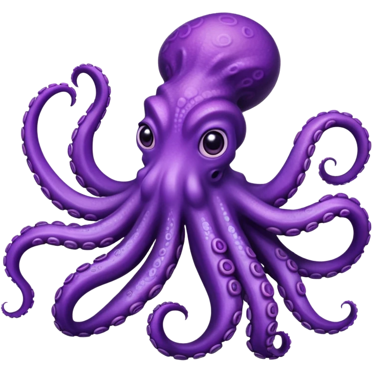 Dizzy Seven armed purple octopus  emoji