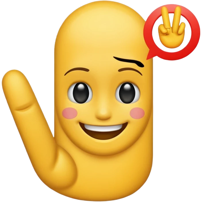 Fuck you finger with a smiling face emoji