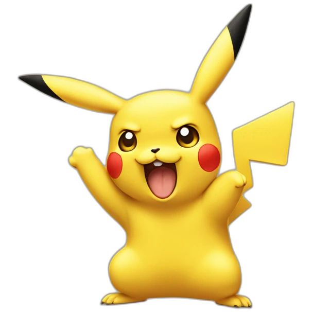 pikachu thumbs down emoji only with face, ears, and thumbsdown visible, no body emoji