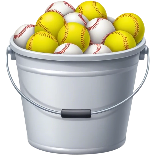 a bucket full of softballs emoji