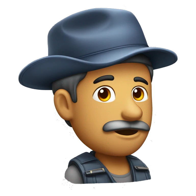 Hombre calvo con gorra emoji