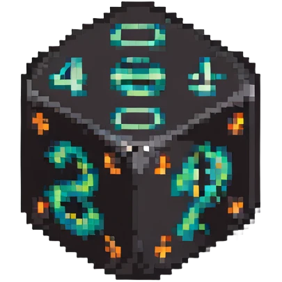 Classic gaming dice with numbers emoji