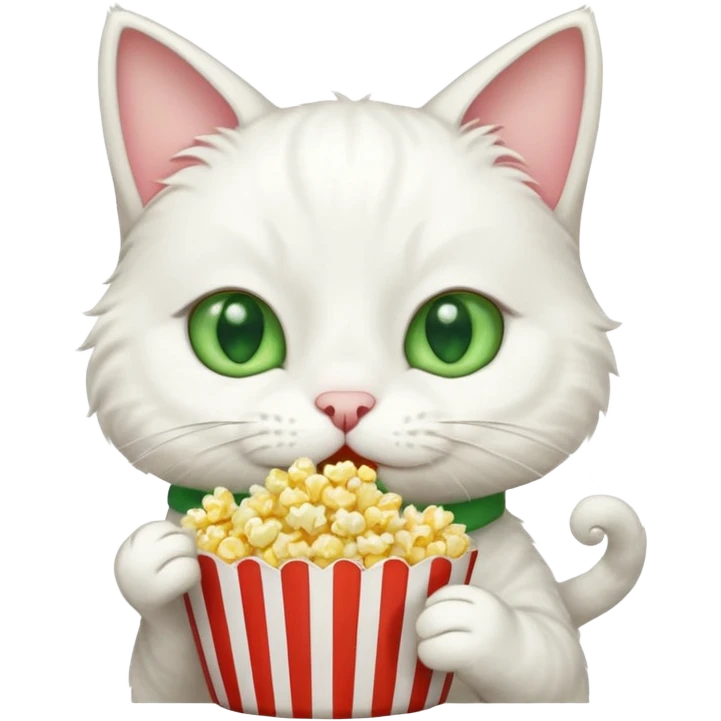 Gato comendo pipoca emoji