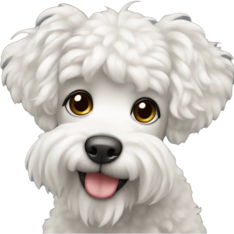 Caniche blanco te amo emoji