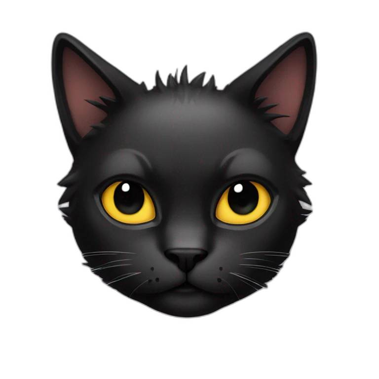 Black Punk cat emoji