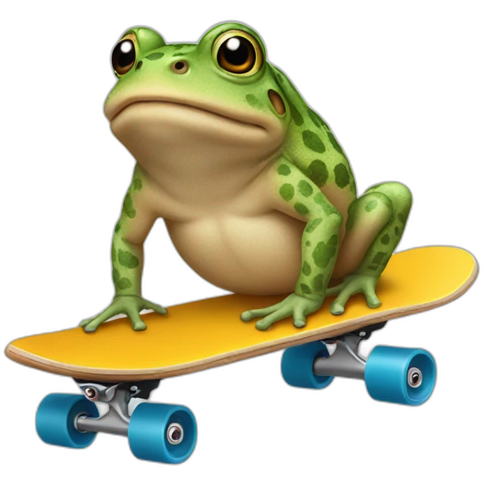 toad riding a skateboard emoji