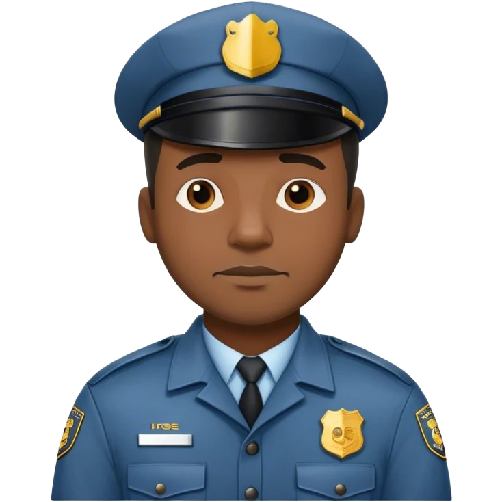 Chill guy in correctional officer uniform emoji