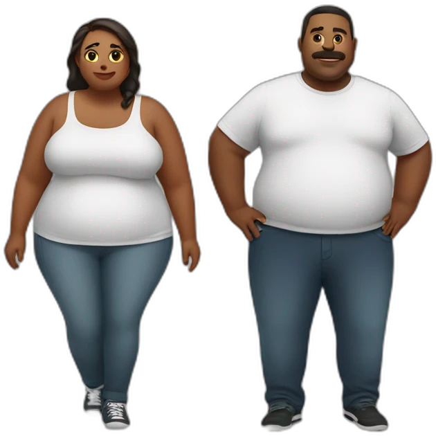 overweight couple emoji