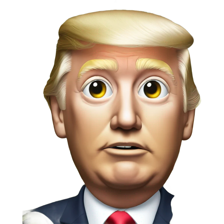 Donald trump with money signa for eyes emoji