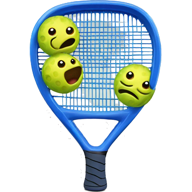 padel raquet with a nibble emoji