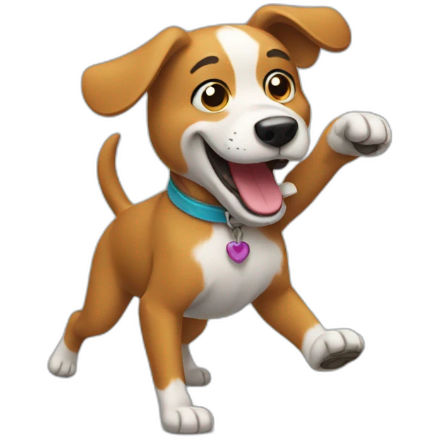Dancing dog emoji