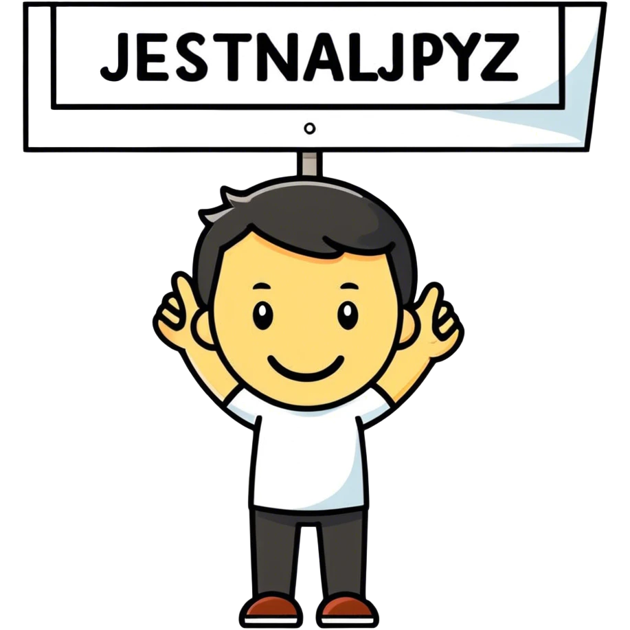 Phrase in polish “jesteś najlepszy na świecie ” Where “na świecie” is in between hands brackets emoji