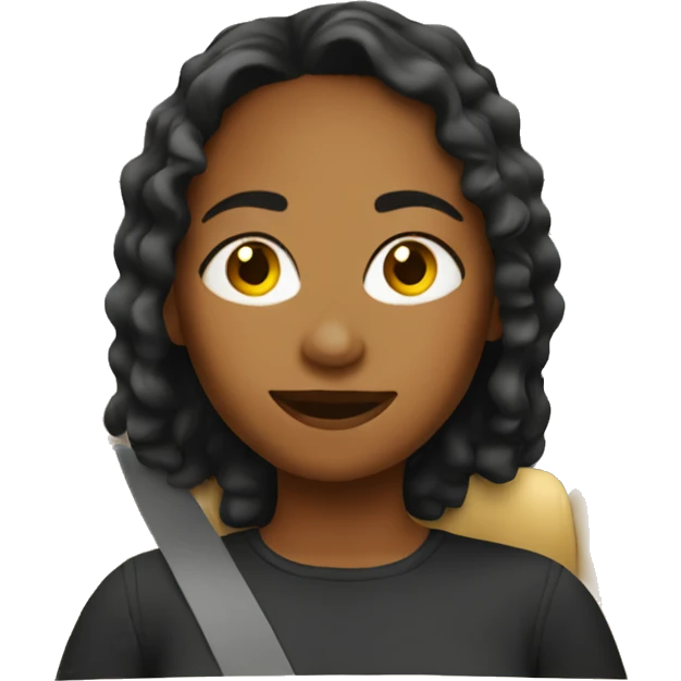 solo girl in car interior emoji