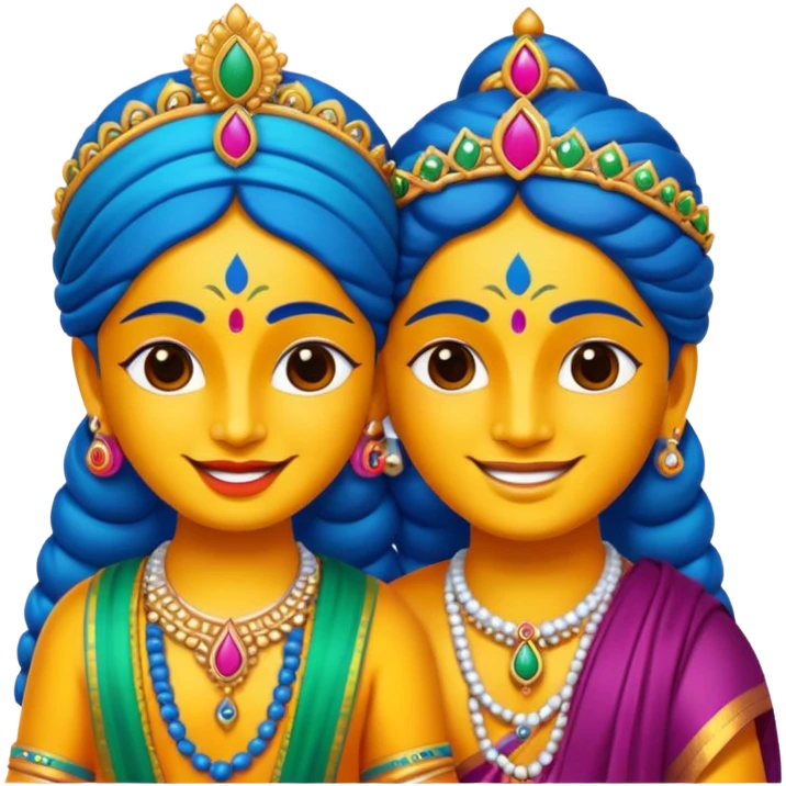create radha krishna emoji emoji