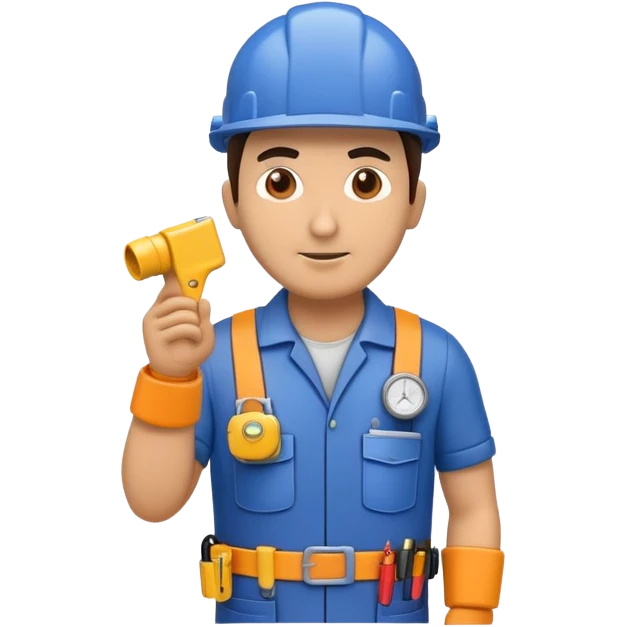 hvac technician as an action figure logo hd hispanic emoji