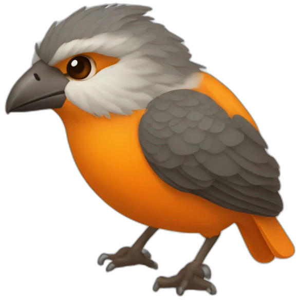 Animal orange tronçonneuse emoji