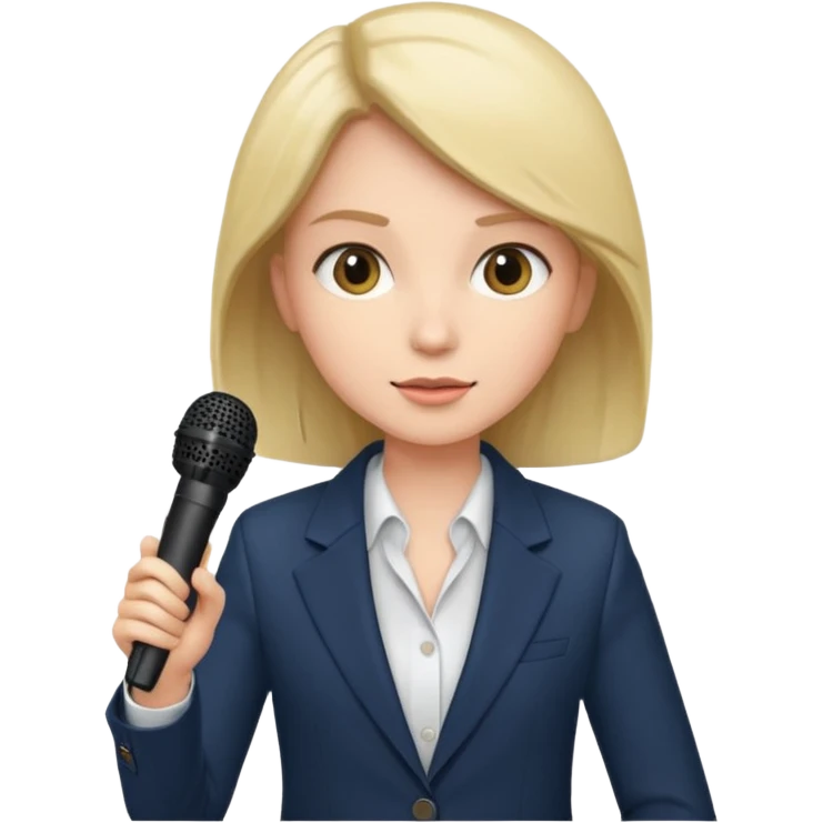 journalist, in studio emoji