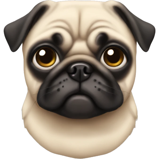 Cute pug with lashes emoji