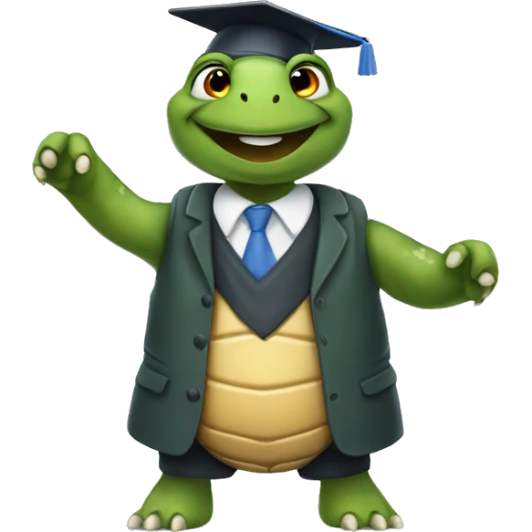 animal turtle as a school Teacher emoji