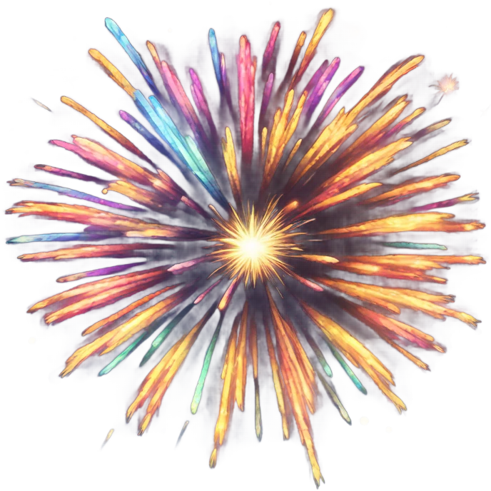 Fireworks in the sky shining emoji