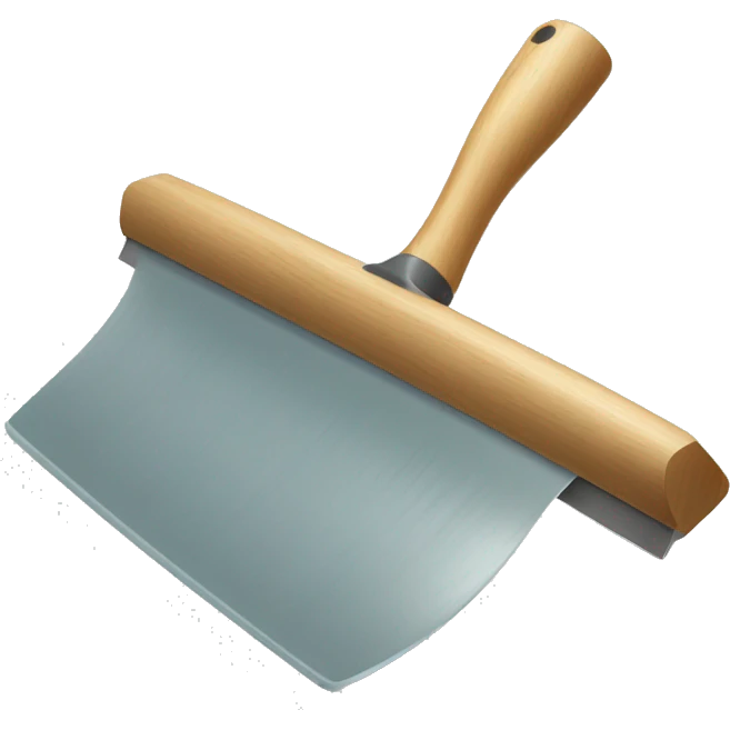 squeegee with long wooden handle emoji