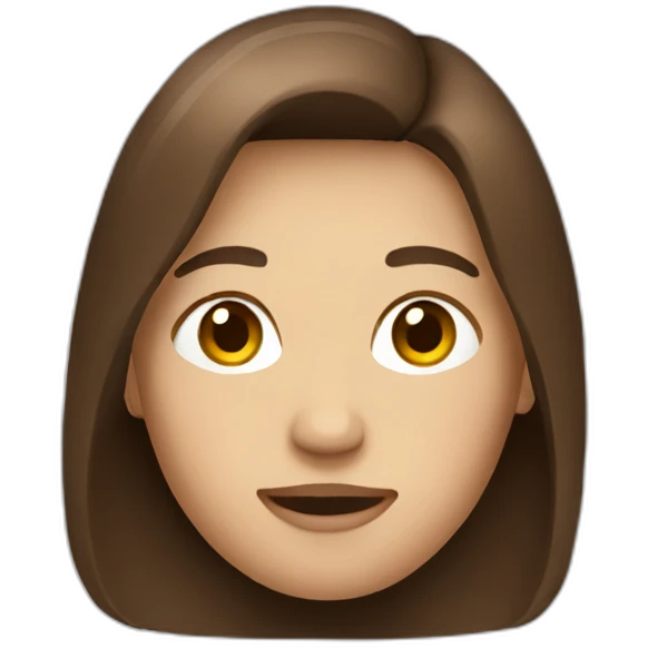 person with brown hair emoji