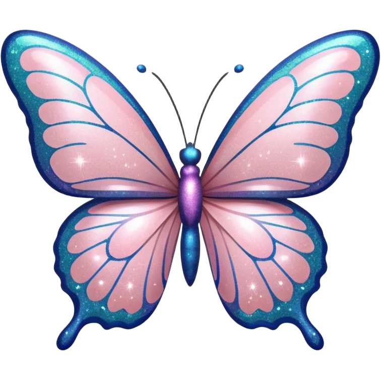 Light pink glitter butterfly emoji emoji