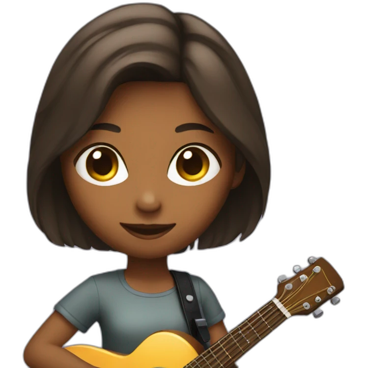 Girl with guitar  emoji